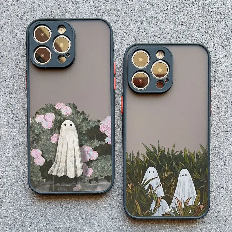 Cute Ghost Phone Case For iPhone 15 14 Plus 13 12 Pro Max Cover