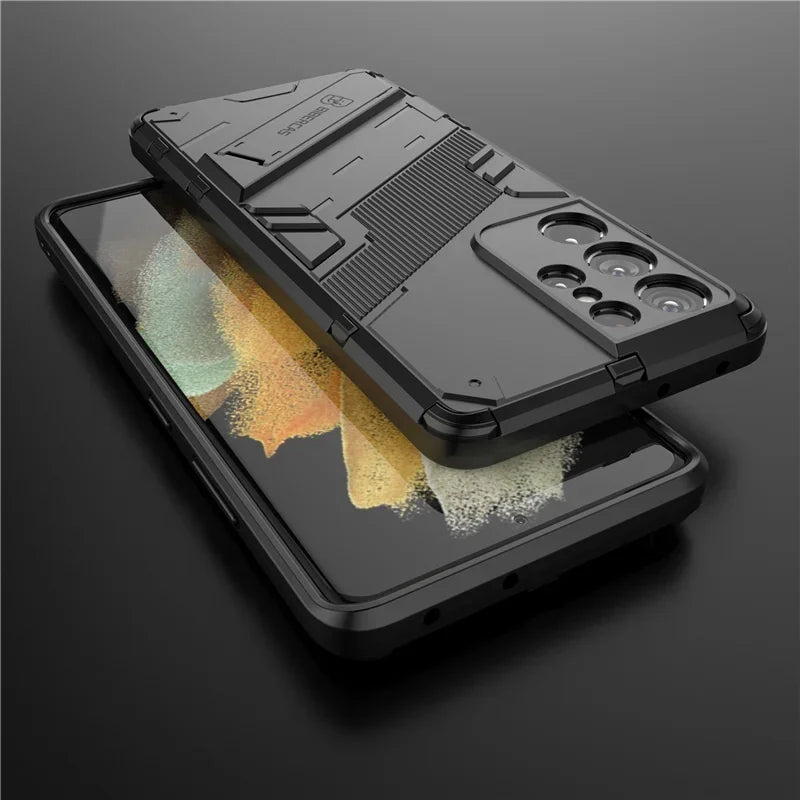 Shockproof Phone Case For Samsung Galaxy S22 Plus S23 FE S24 Ultra Holder Stand Back Cover