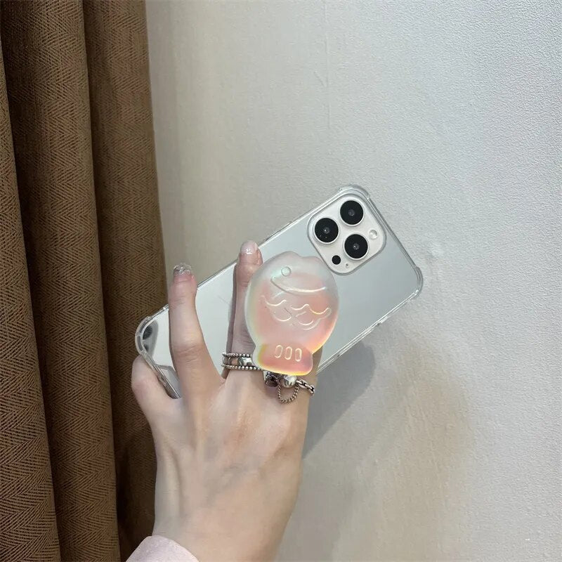 Colorful Soft Silicone Grip Phone Holder Stand For iPhone Bracket