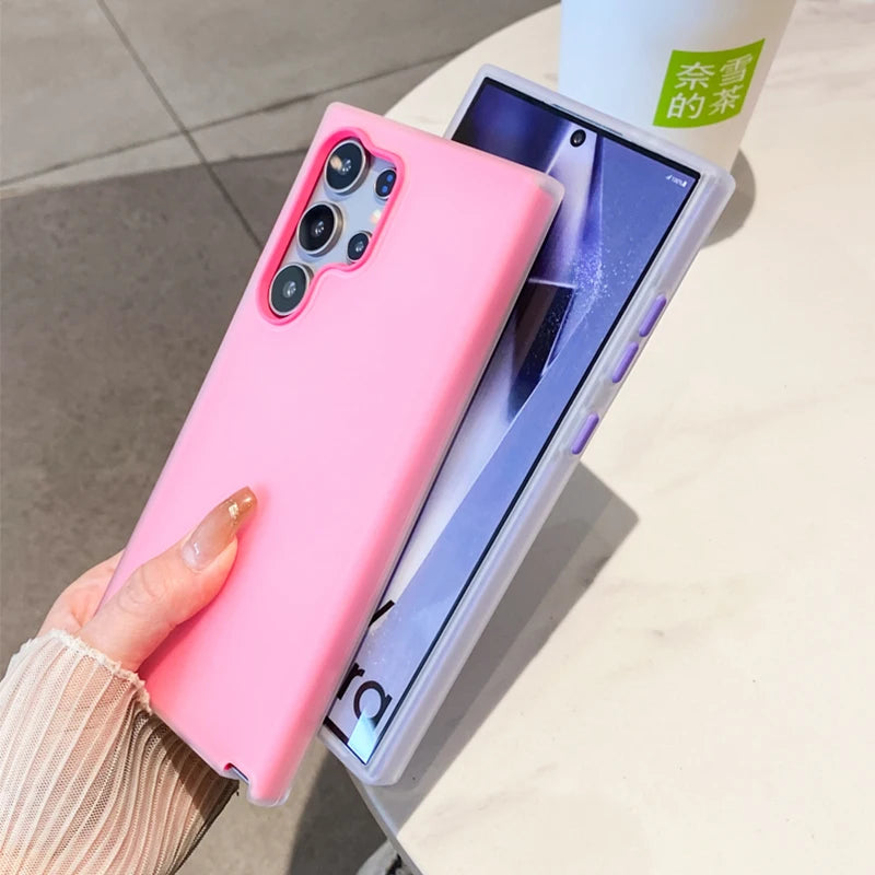 Candy Color Matte Phone Case For Samsung Galaxy