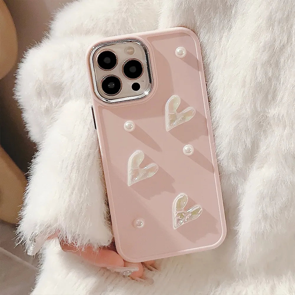 Heart Phone Case For iPhone 12 13 14 15 Pro Max Plus Cover