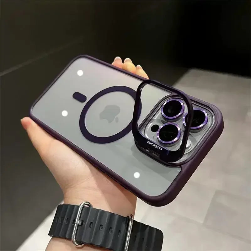 Magsafe Magnetic Lens Protection Stand Phone Case