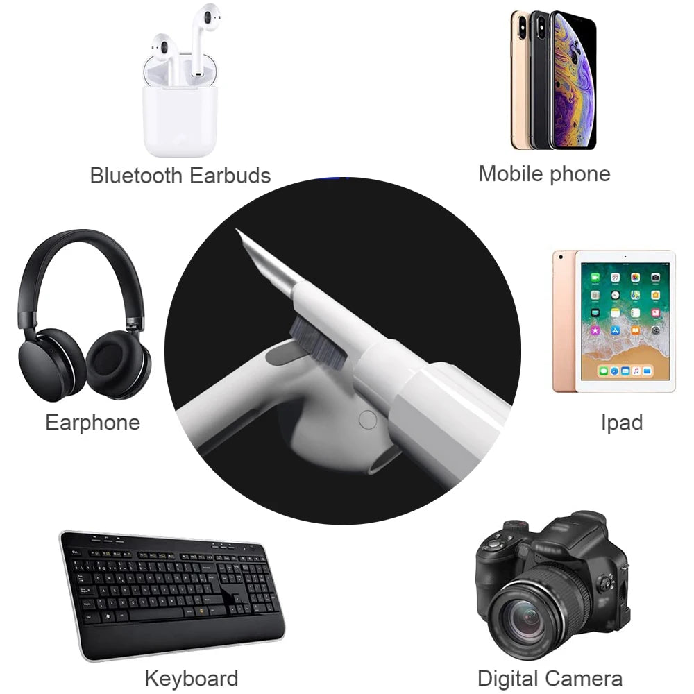 Bluetooth Earphones Cleaning Tool for Airpods Pro 3 2 1 Earbuds Case Cleaner Kit Cleaning Brush Pen
