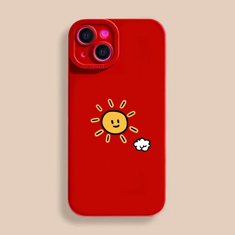 For iPhone Sun Moon Phone Case Cover