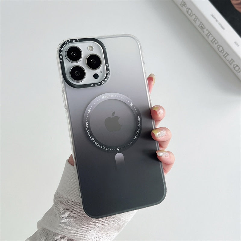 iPhone 15 14 13 12 Matte Transparent Soft Frame Shockproof Case