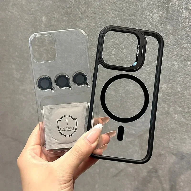 Magsafe Magnetic Lens Protection Stand Phone Case