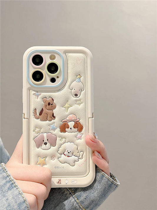 Lovely Case For iPhone 15 Pro Max 14 13 12 15 Plus Holder Stand Cover