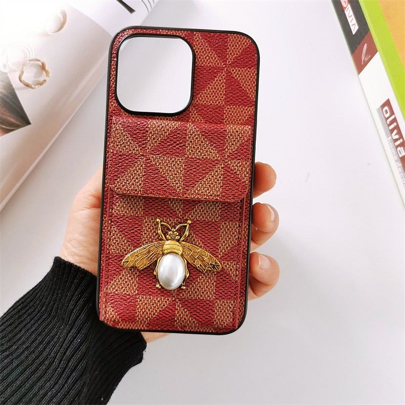 Leather Phone Cover Case For Iphone 14 13 12 Pro Plus