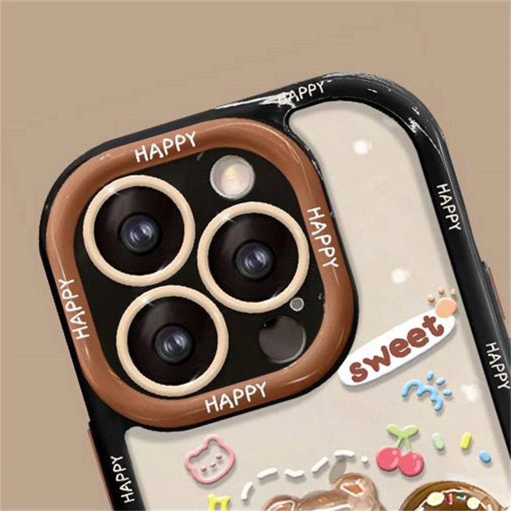 Cute Soft Phone Case For iPhone 15 Pro Max 14 Plus 12 Pro 13 Cartoon Cover