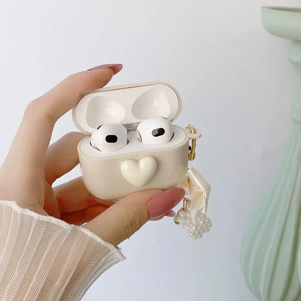 Keychain Cover For Apple AirPods 2 Pro 3 3rd generation Earphone Case