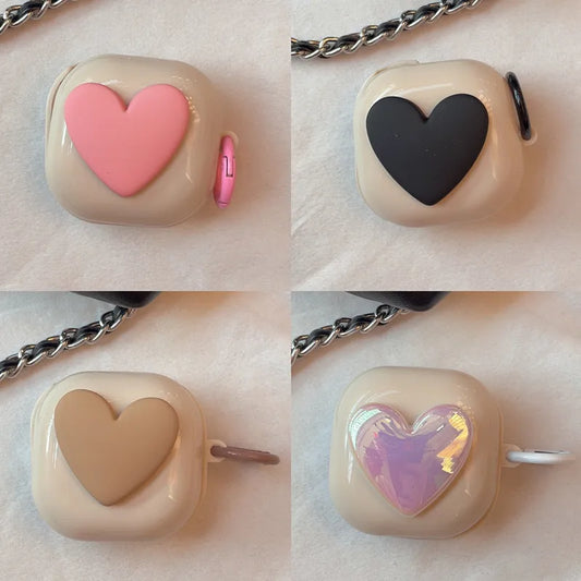 For Samsung Galaxy Buds Case Cute Heart Earphone Cover