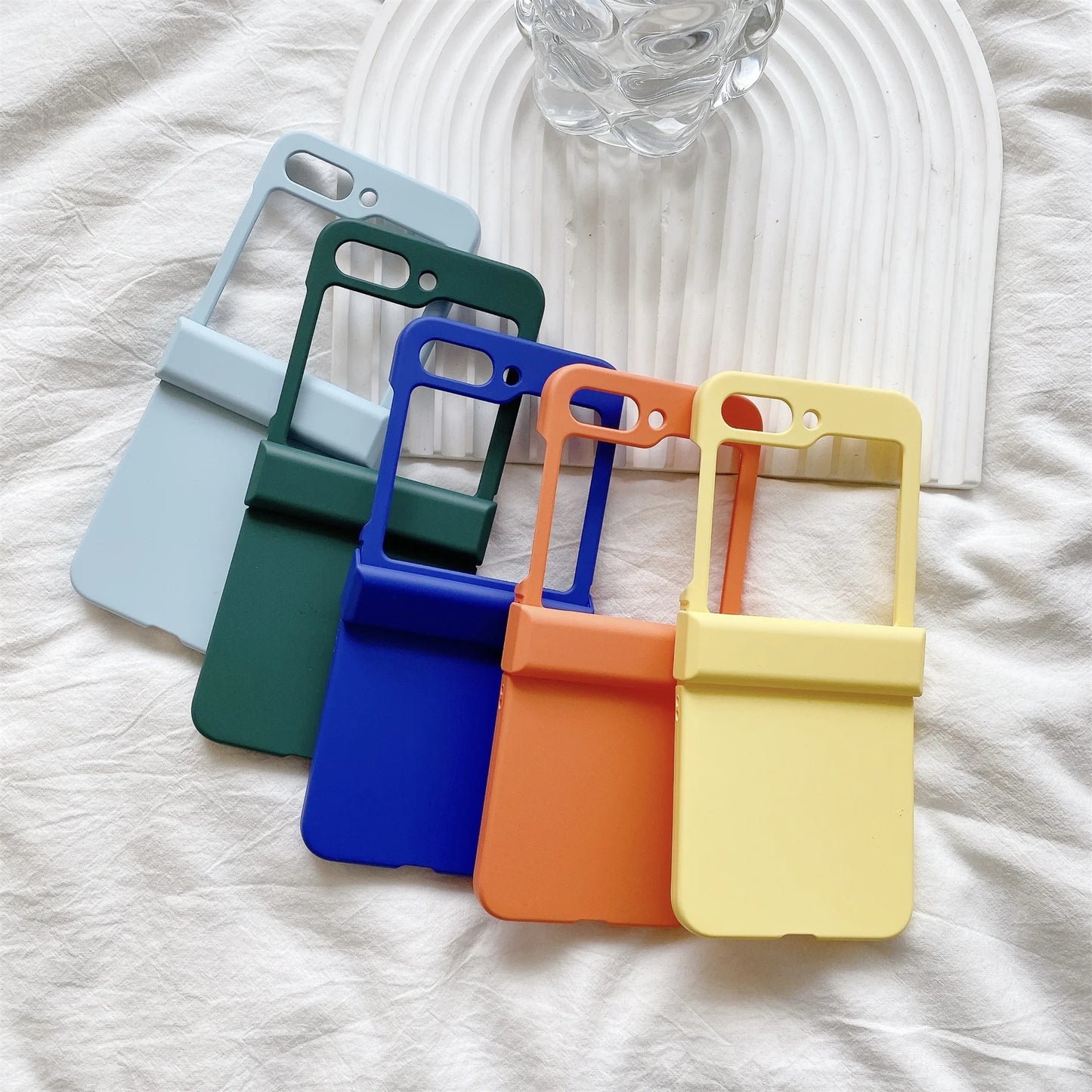 Simple Color Phone Case for Samsung Z Flip Solid Color Cover