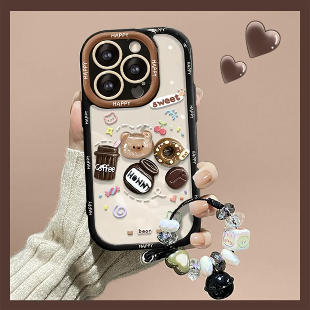 Cute Soft Phone Case For iPhone 15 Pro Max 14 Plus 12 Pro 13 Cartoon Cover