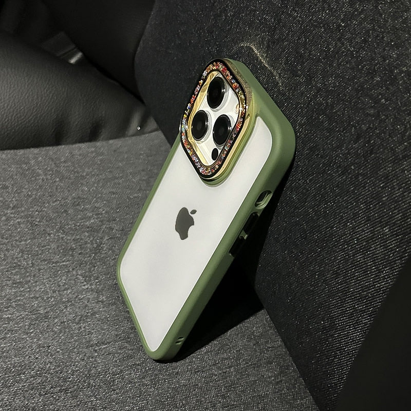 iPhone 15 14 13 12 Glitter Diamond Camera Case