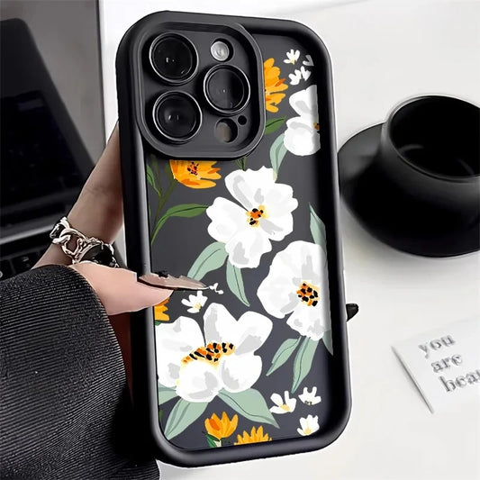 Flower Silicone Phone Case For iPhone Cover