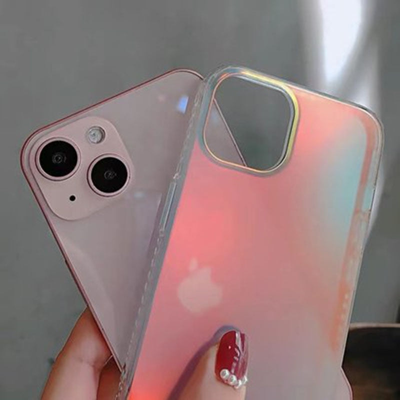 iPhone 15 14 13 12 Luxury Matte Laser Clear Phone Case