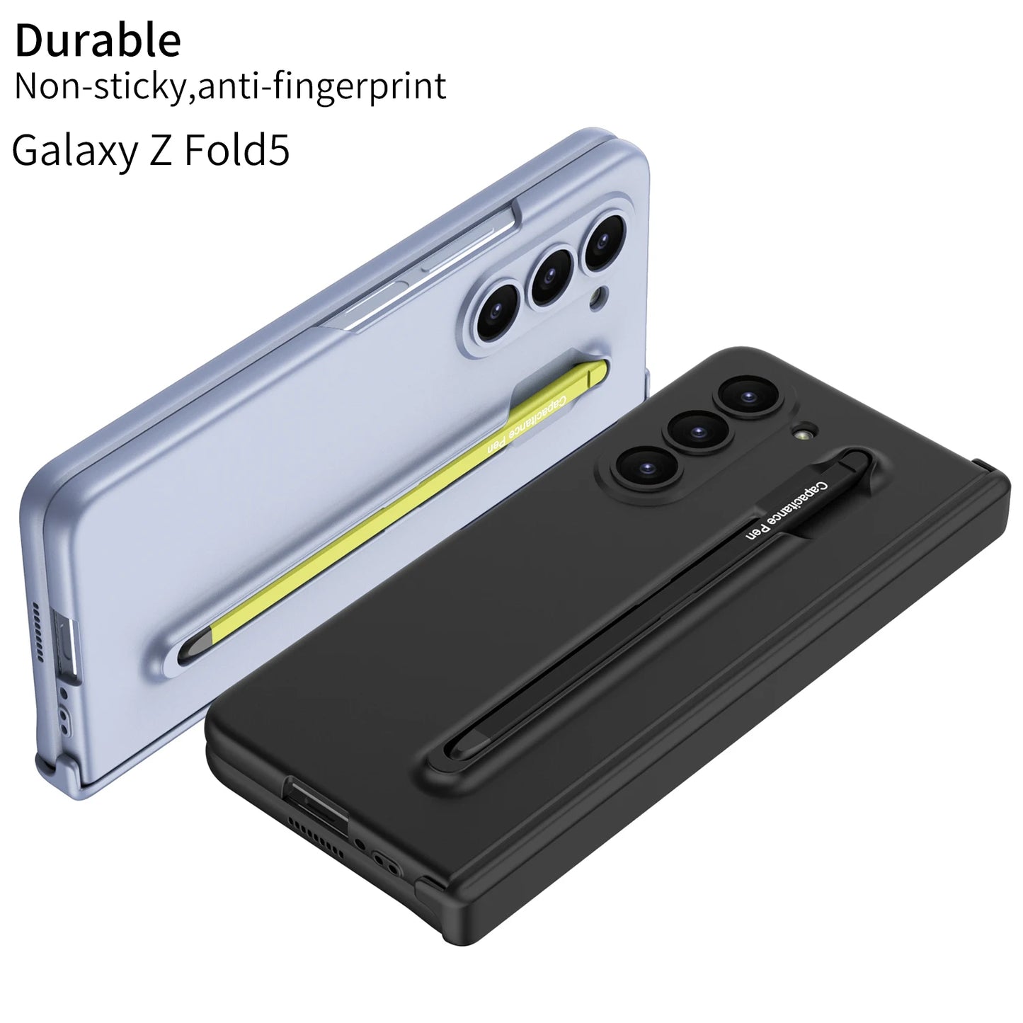 For Samsung Galaxy Z Fold 5 Case Matte Magnetic Folding With Pen Slot Shockproof Cover
