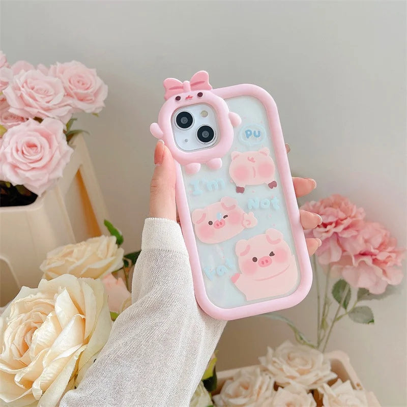 Cute Pig Case For IPhone 14 13 12 15 Pro Max Plus Cover