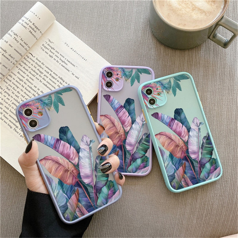 Flower Phone Case for iphone 12 13 14 Pro Max 14 Plus Back Shockproof Cover