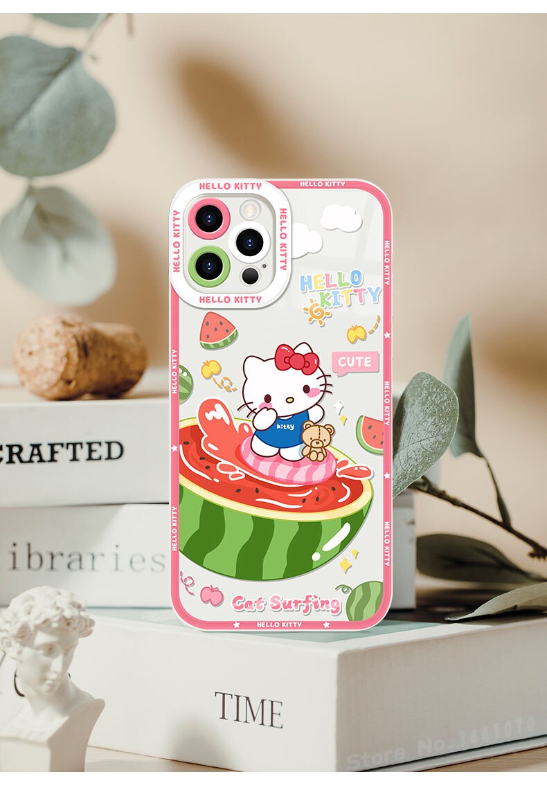 Cartoon Clear Case For iPhone 14 15 Pro Max 13 12 Pro Plus Back Soft Silicone Cover