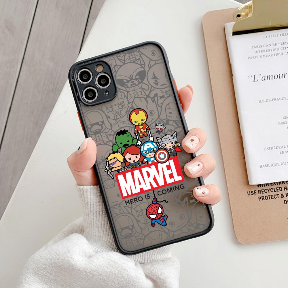 Cartoon Clear Case For iPhone 14 13 Pro Max 12 Pro  Plus Matte Back Cover