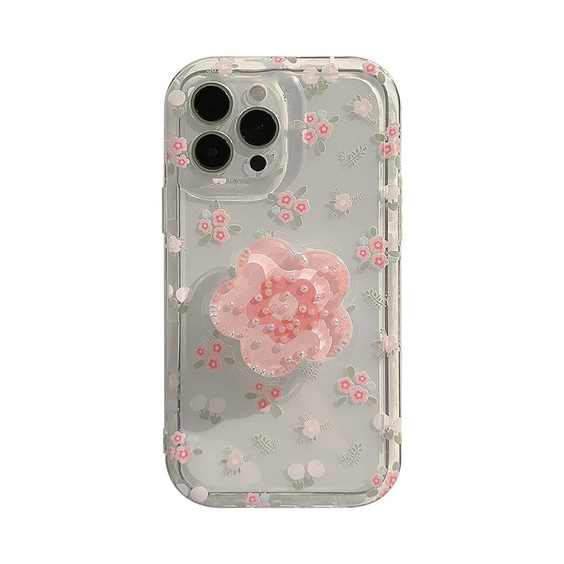 Cute Phone Case For iphone 15 14 12 13 Pro Max Plus Stand Clear Soft Cover