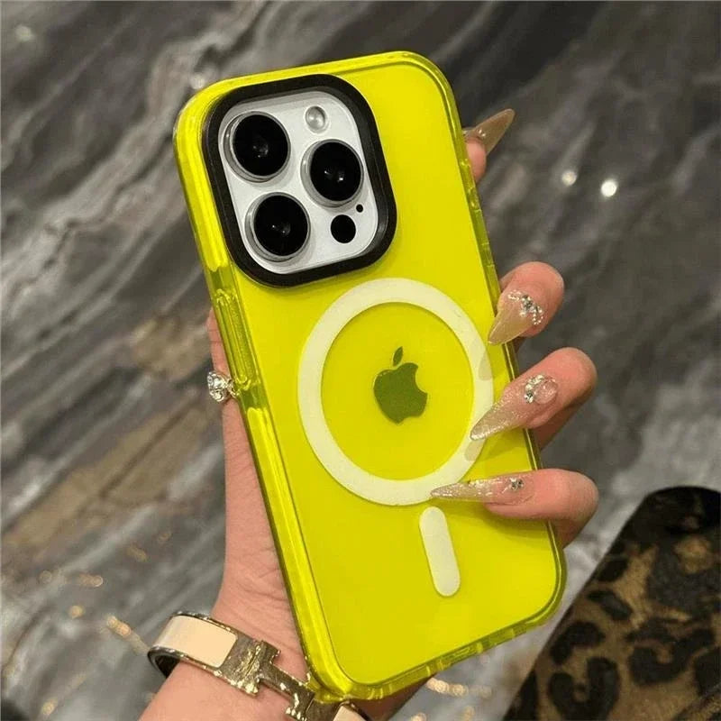Neon Color Clear Magsafe Case for iPhone