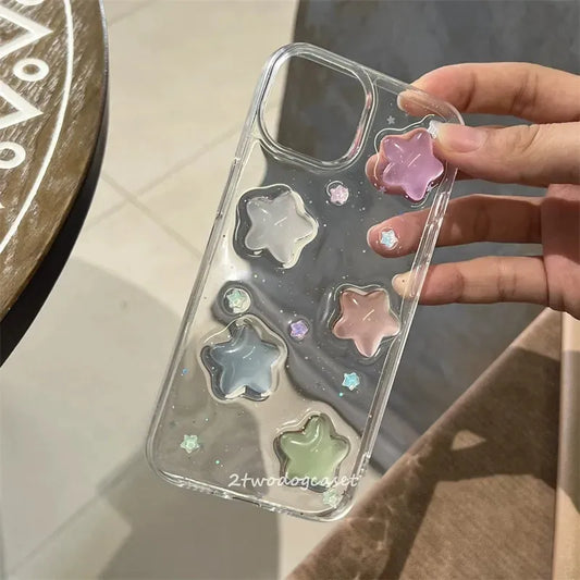 Clear Case For Iphone15 Pro Max 12 13 14Plus Glitter Cover