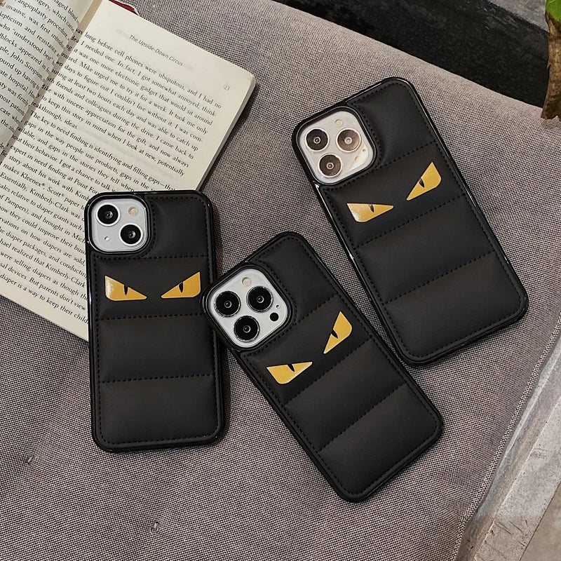 Luxury Puffer Phone Case For iPhone 15 14 13 12 Pro Max Shockproof Cover