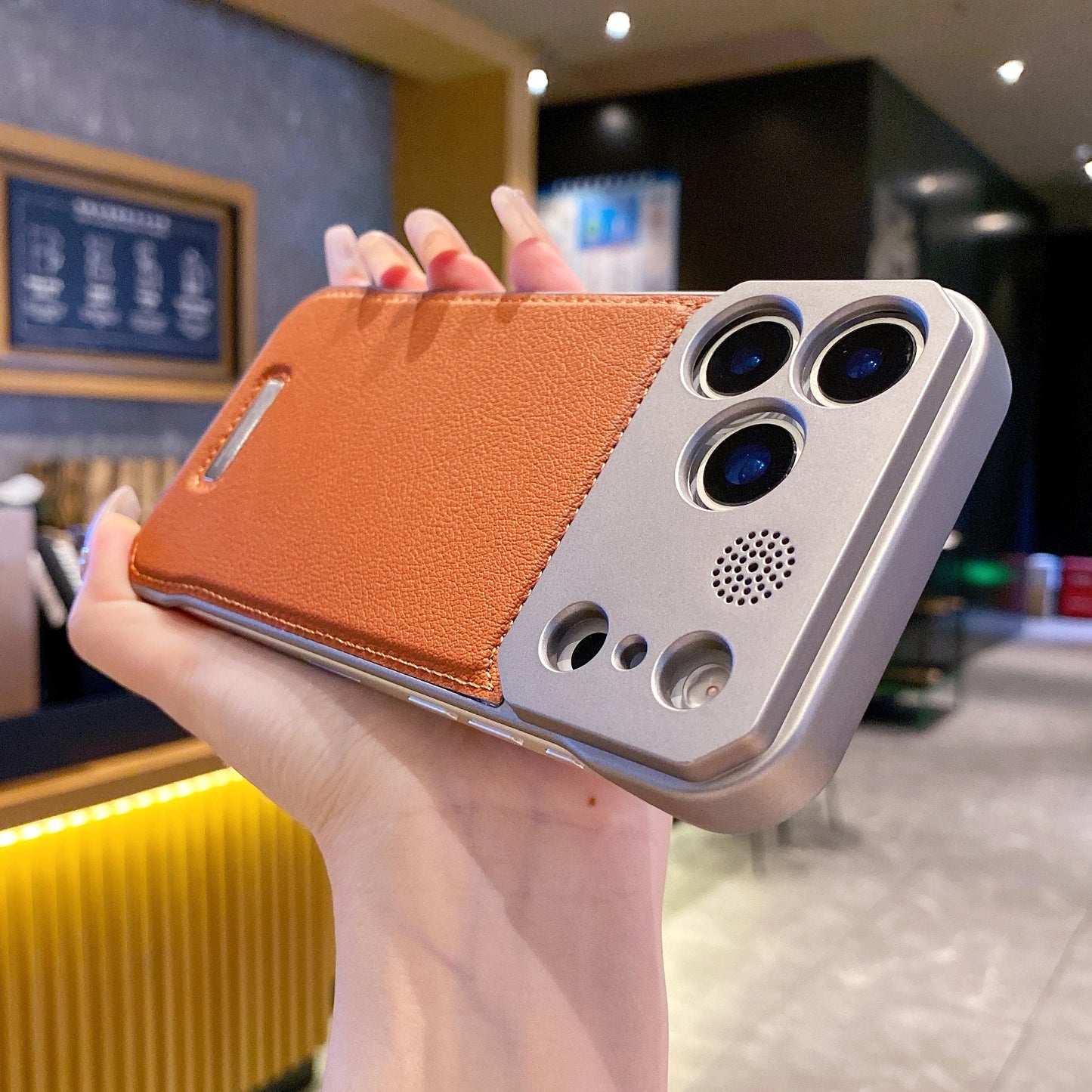 Leather Case Magnetic Back Cover