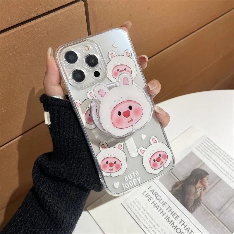 Cute Magsafe Silicone Case Phone Holder
