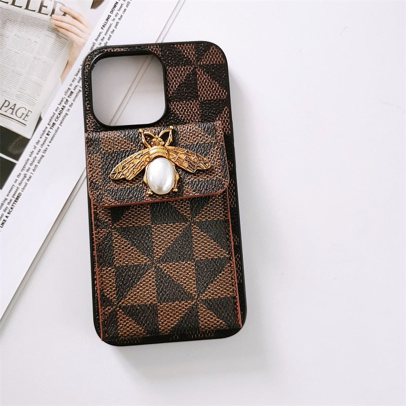 Leather Phone Cover Case For Iphone 14 13 12 Pro Plus