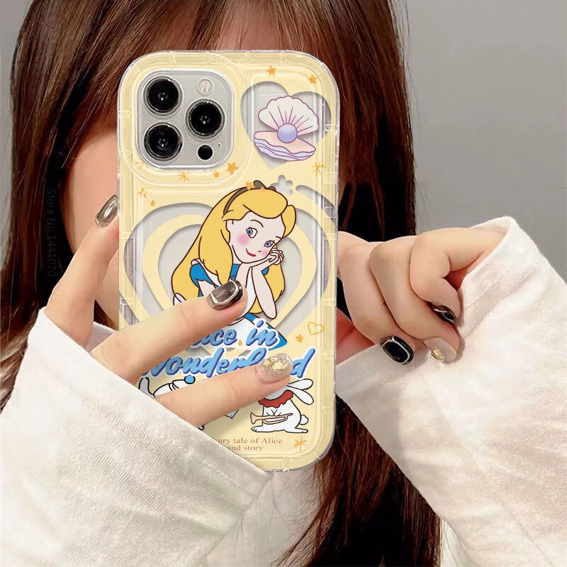 Clear Phone Case for iPhone 15 14 13 12 Pro Max Plus Cartoon Soft Cover