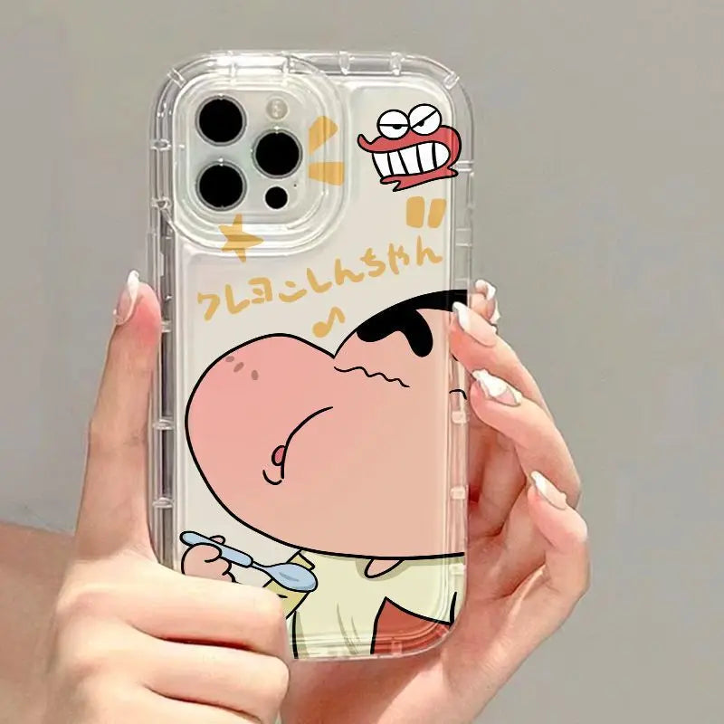 Phone Case for iPhone 15 14 13 12 Pro Max Plus Cartoon Clear Silicone Cover