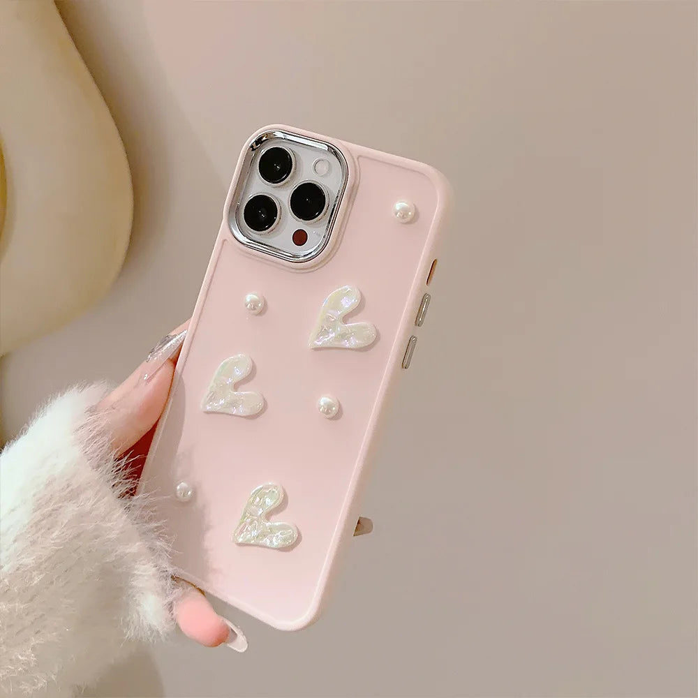 Heart Phone Case For iPhone 12 13 14 15 Pro Max Plus Cover