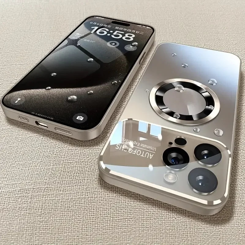 Titanium Metallic Color Magnetic Case for iPhone