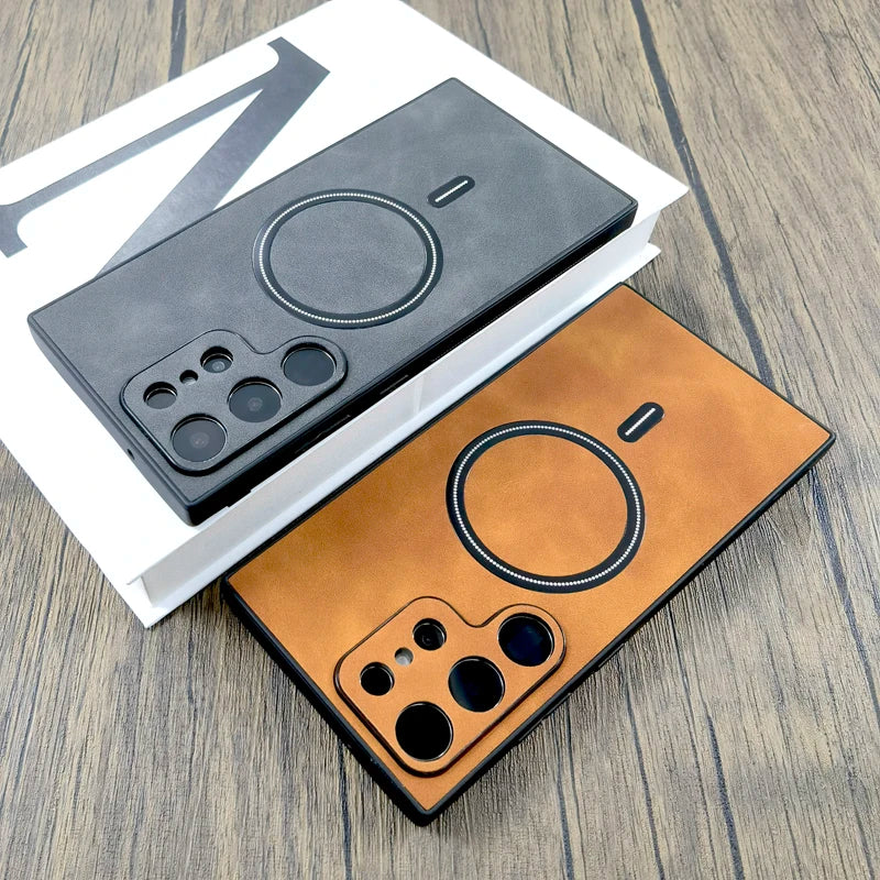Matte Leather Case For Samsung Galaxy