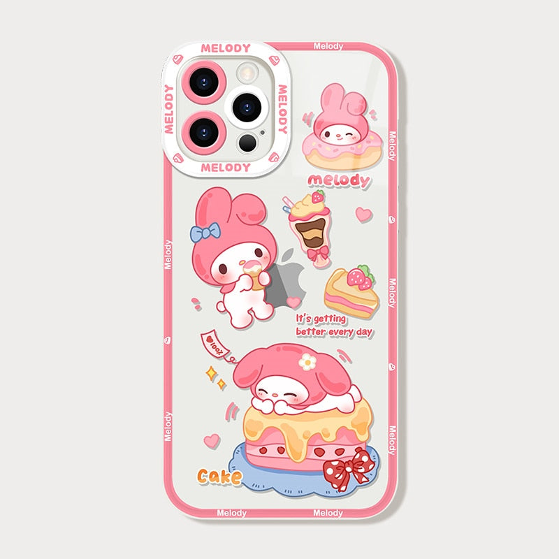 Cartoon Clear Case For iPhone 14 15 Pro Max 13 12 Pro Plus Back Soft Silicone Cover