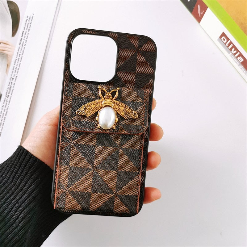 Leather Phone Cover Case For Iphone 14 13 12 Pro Plus