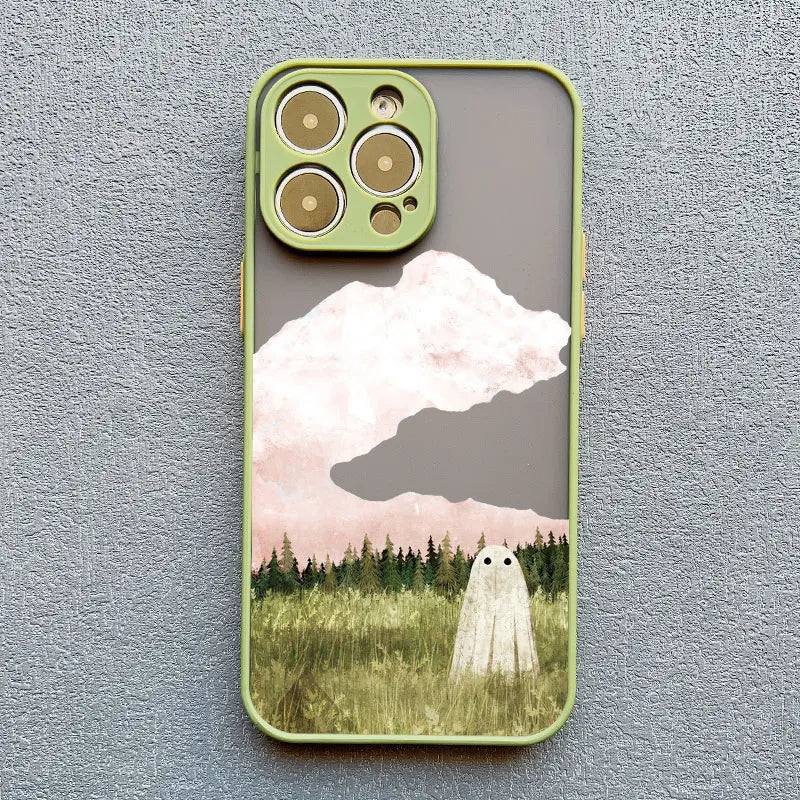 Cute Ghost Phone Case For iPhone 15 14 Plus 13 12 Pro Max Cover