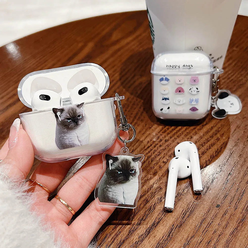 Case for Apple AirPods 3 Dog Cover for AirPods 1 2 AirPods Pro 2nd Cases with Keychain