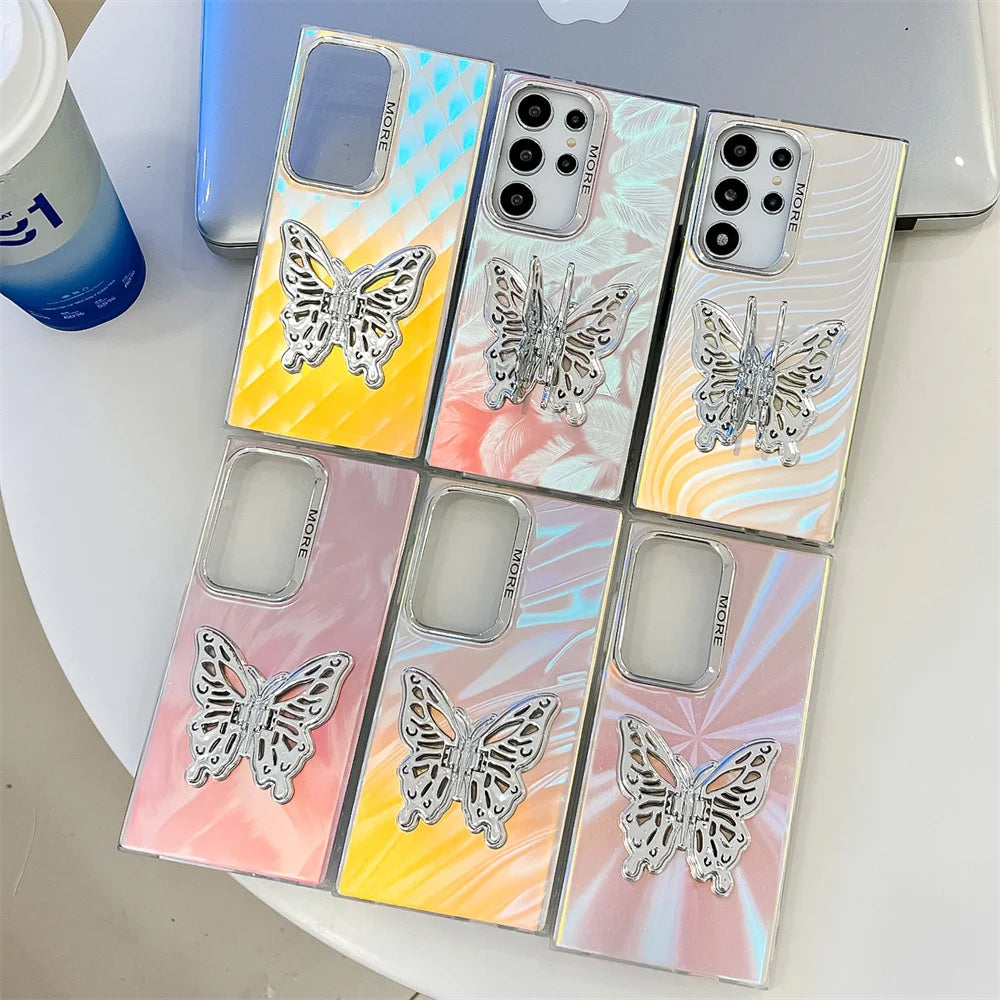 Butterfly Bracket Phone Case For Samsung Galaxy Cover