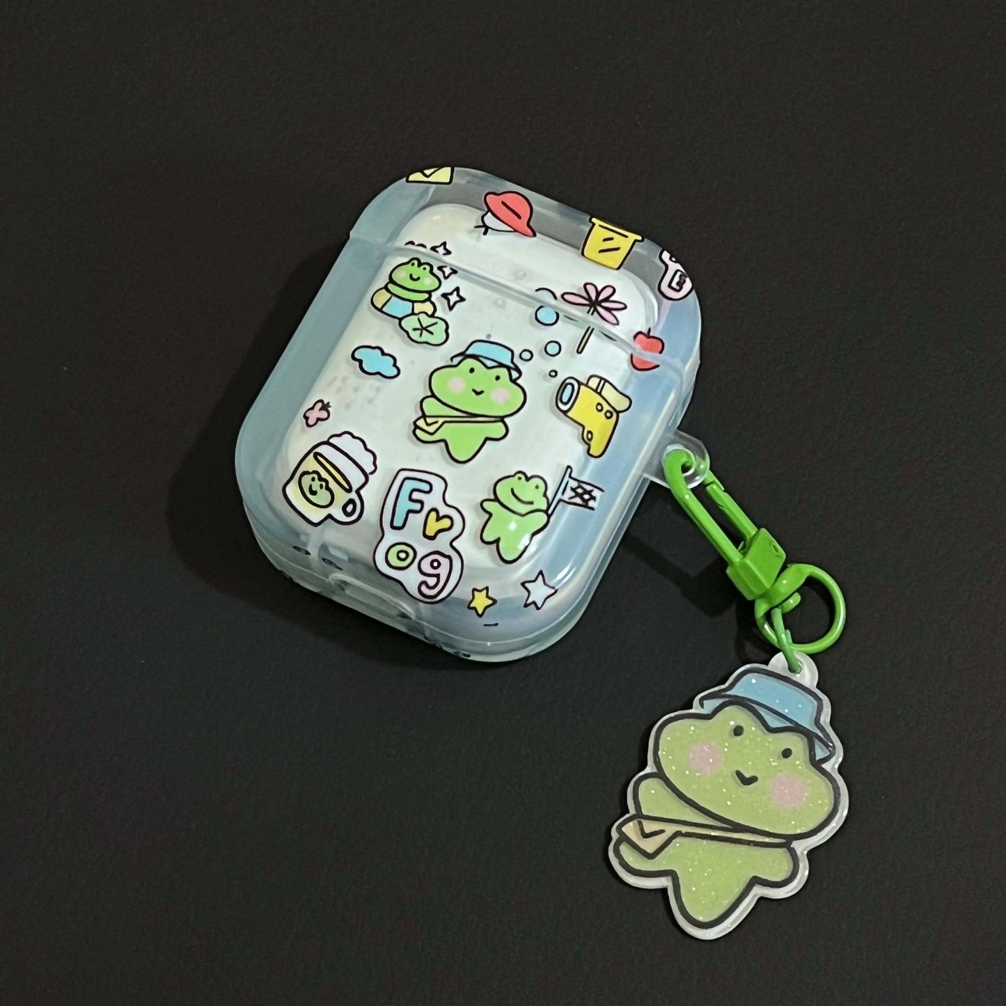 Cute shockproof keychain cartoon earphone case for airpod 1 3 pro 2nd