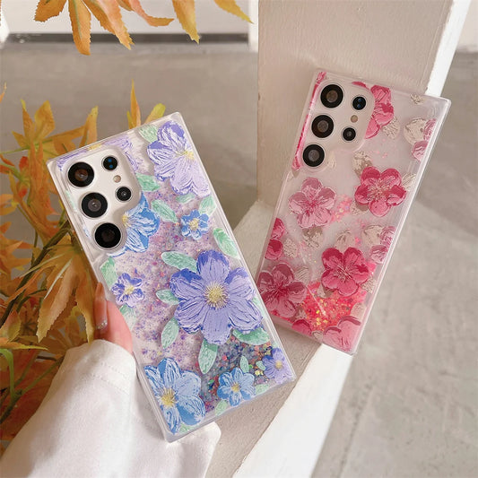 Oil Painting Flower Case for Samsung S20 S21 FE S22 S23 Cover
