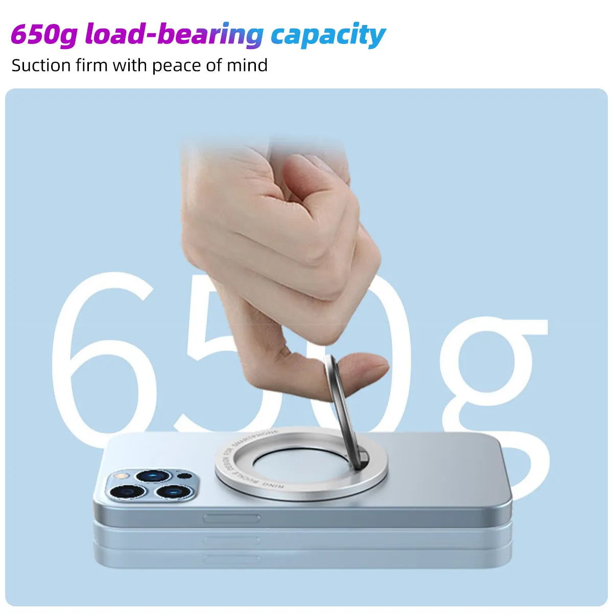 Magnetic Cell Phone Holder with iPhone 12 13 14 Series For MagSafe Removable Grip