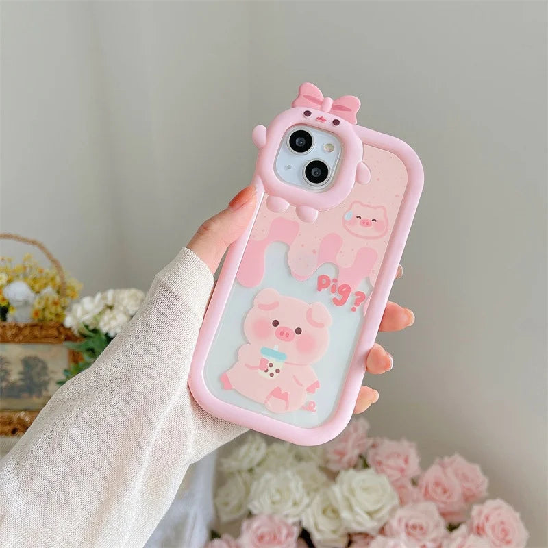 Cute Pig Case For IPhone 14 13 12 15 Pro Max Plus Cover