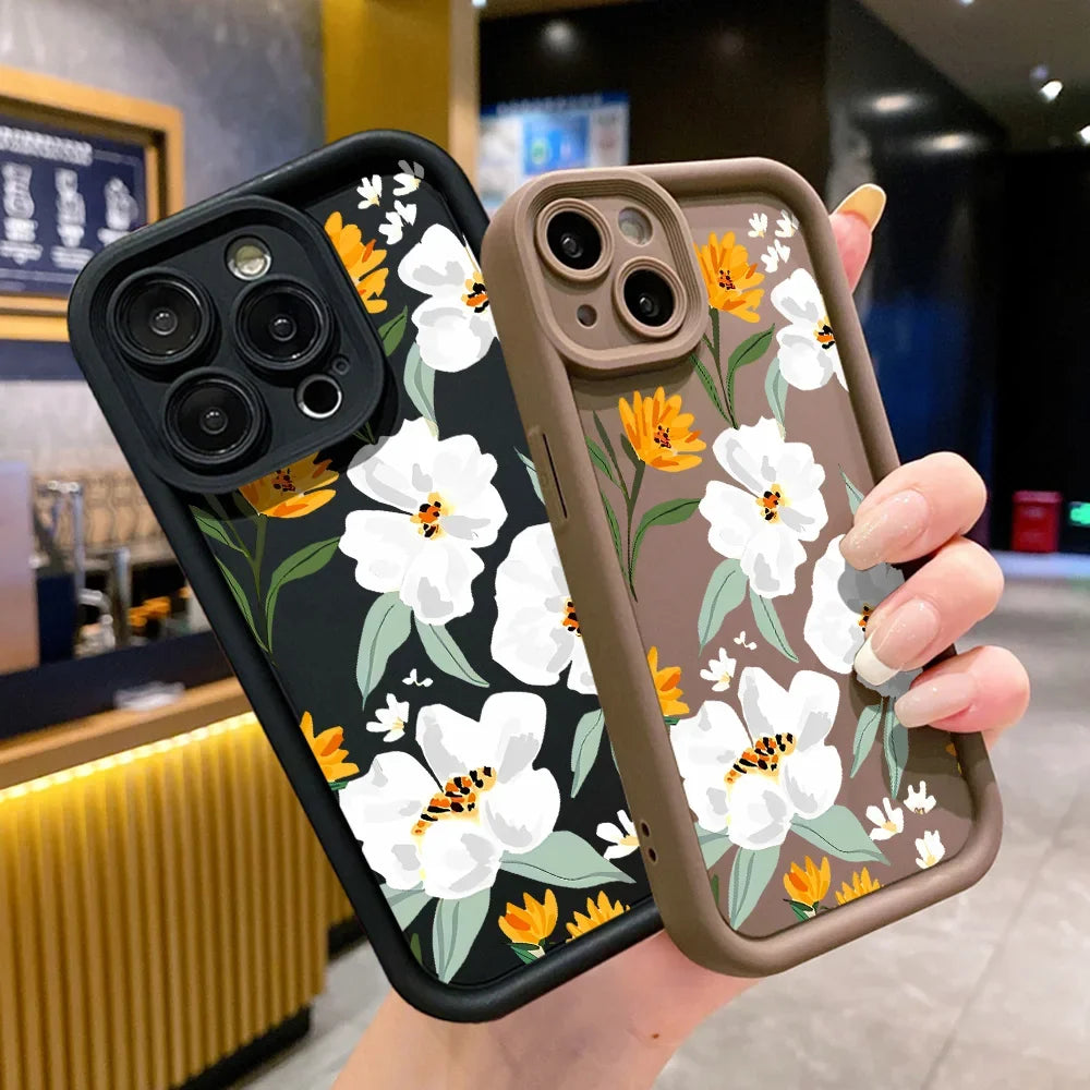 Flower Silicone Phone Case For iPhone Cover