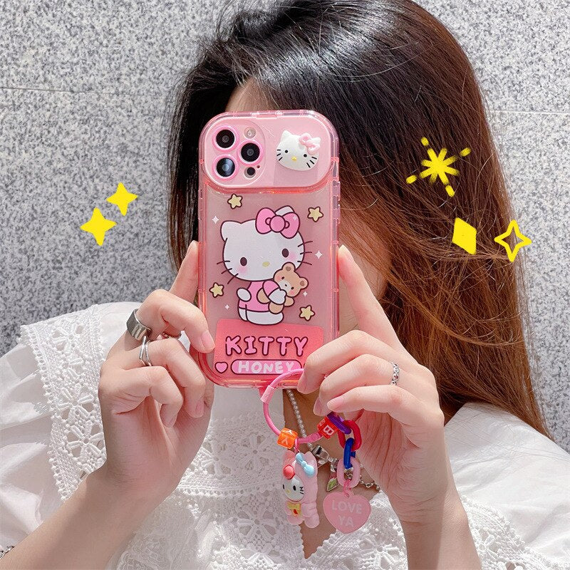 Makeup Mirror Holder Phone Case For Iphone 14 12 13 11 Pro Max Cover