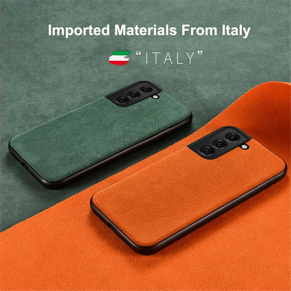 Luxury Case For Samsung Galaxy S24 S23 S22 S21 S20 Leather Suede Cover