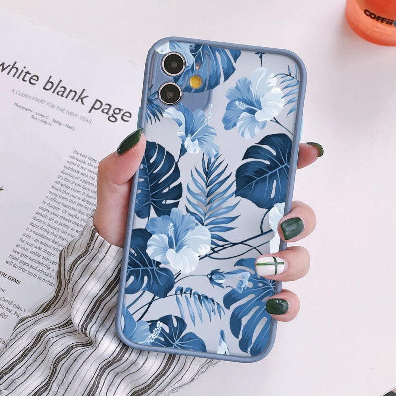 Flower Phone Case for iphone 12 13 14 Pro Max 14 Plus Back Shockproof Cover